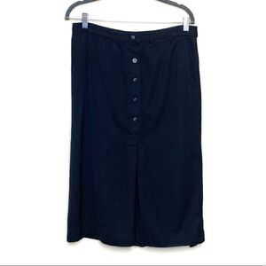 Escada vintage 80’s black wool button front skirt size 44 (L)